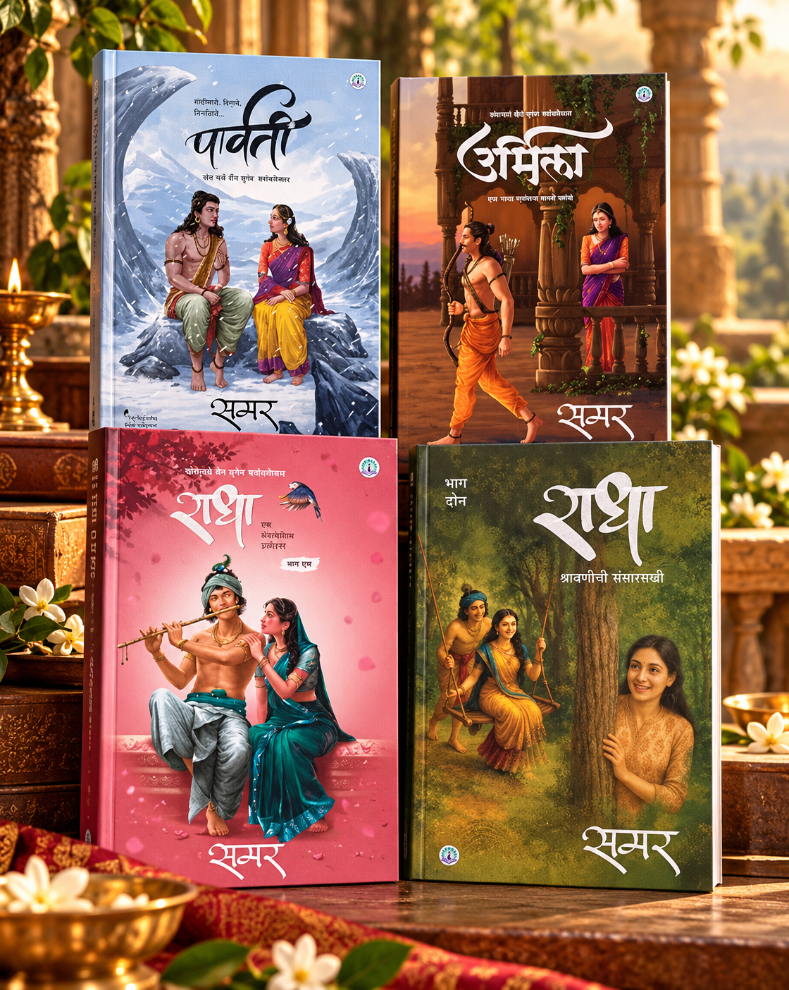 समर यांच्या चार पुस्तकांचा संच – पार्वती, उर्मिला, राधा भाग १ आणि राधा भाग २ मराठी कादंबऱ्या