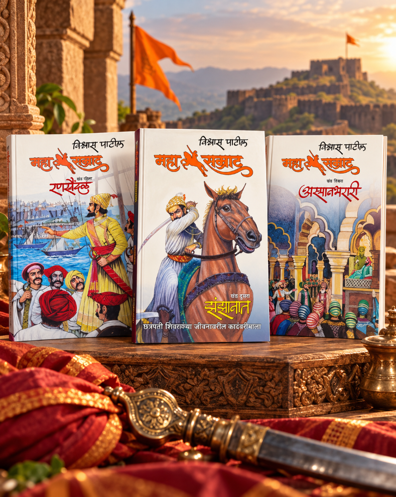 महासम्राट कॉम्बो सेट – झंझावात, रणखैंदळ आणि अस्मानभरारी हे विश्वास पाटील लिखित छत्रपती शिवाजी महाराजांच्या जीवनावरील तीन ऐतिहासिक कादंबरी खंड